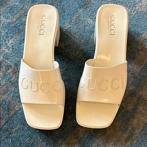 Gucci Women's Cream Mules